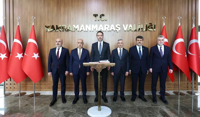 Enerji ve Tabii Kaynaklar Bakanı Alparslan Bayraktar Kahramanmaraş Valiliğini Ziyaret Etti