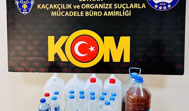 Adana'da 399 litre sahte içki ele geçirildi