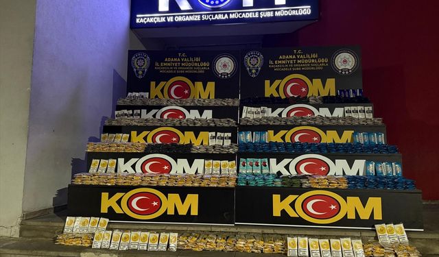 Adana'da kaçakçılık operasyonunda 348 kilogram pipo tütünü ele geçirildi