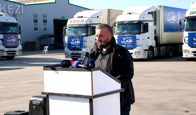 Hatay'dan Suriye'ye 30 yardım tırı gönderildi