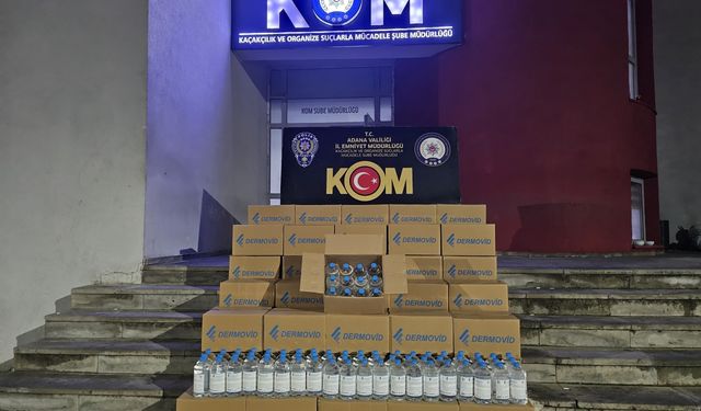 Adana'da kaçak 720 litre etil alkol ele geçirildi