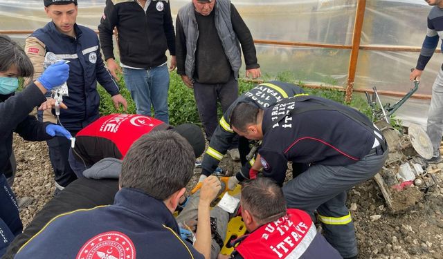 Burdur'da bacağını çapa makinesine kaptıran kişi yaralandı