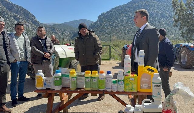 Eğirdir’de çiftçilere bilinçli ilaçlama eğitimi verildi