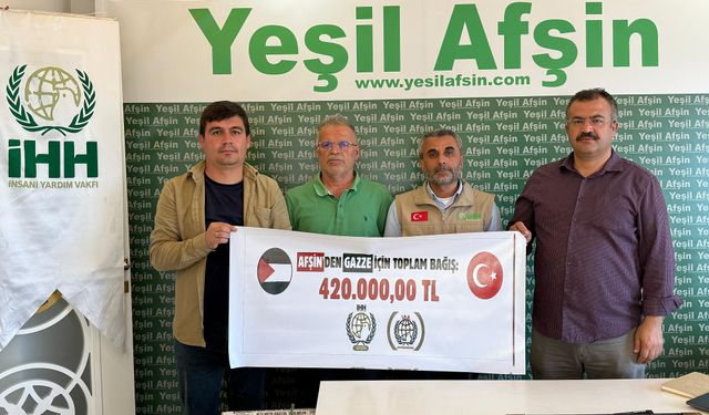 Afşin’de 2 Günde Gazze’ye 420 Bin Lira Bağış Toplandı