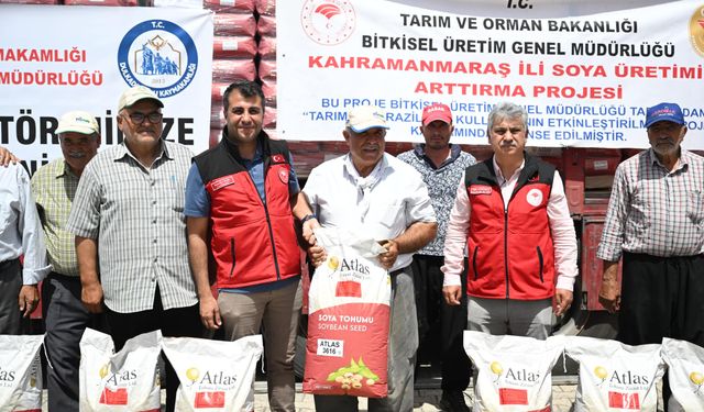 Kahramanmaraş'ta Üreticilere 49 Ton Soya Tohumu Desteği