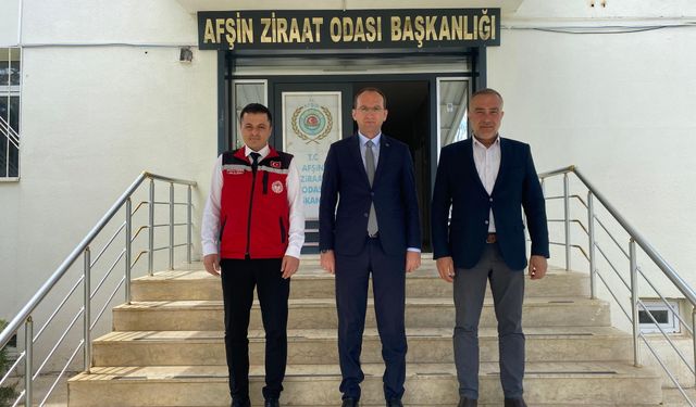 Kaymakam Sarıdoğan’dan Afşin Ziraat Odası Başkanlığı’na Ziyaret