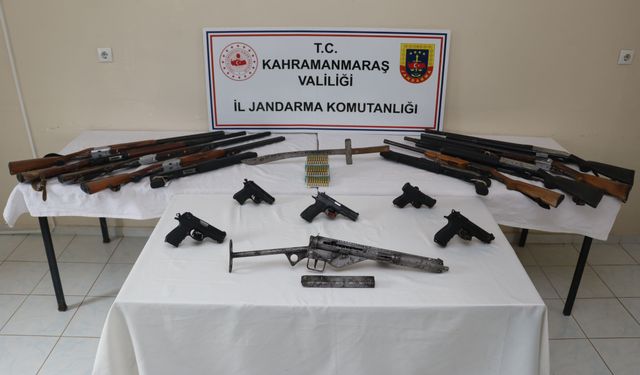 Afşin’de Çok Sayıda Silah ve Mühimmat Ele Geçirildi