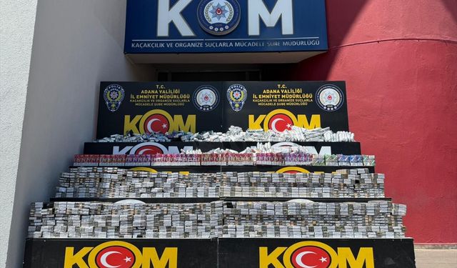 Adana'da kaçak ürün bulunan hafif ticari araçtaki 2 şüpheli tutuklandı