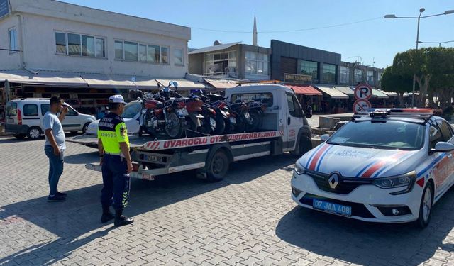 Alanya'da motosiklet kullanıcılarına yönelik denetim yapıldı