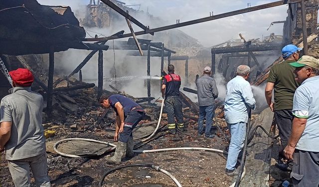 Burdur'da çıkan yangında 2 ev ve 1 metruk bina kullanılamaz hale geldi