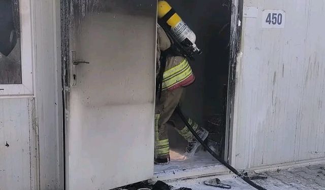 Antakya’da konteyner yangını