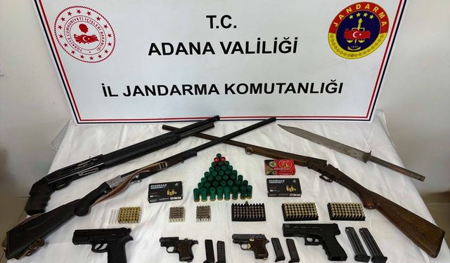 Adana'da 7 ruhsatsız silah ele geçirildi