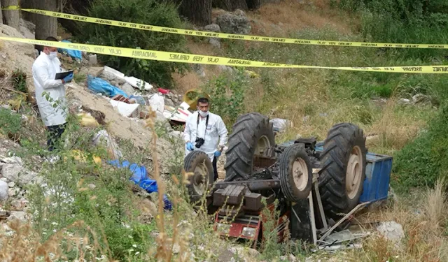Burdur'da dereye devrilen traktörün sürücüsü öldü