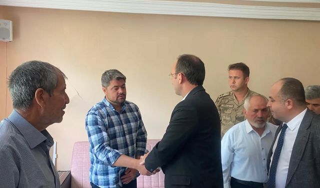 Kaymakam Sarıdoğan'dan Polis Memuru Ahmet Burun'un Ailesine Taziye Ziyareti