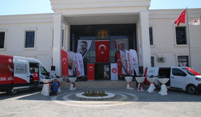 Hatay'da sınır güvenliği için 7 dron ve 2 mobil göç aracı hizmete girdi