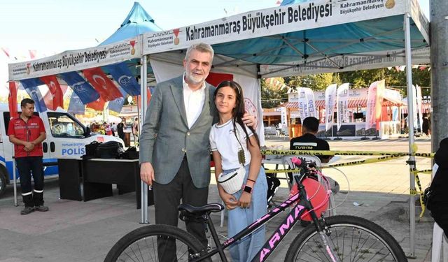 Kahramanmaraş’ta 170 çocuğun ilk kez bisikleti oldu