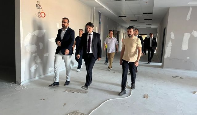 600 Yataklı Devlet Hastanesi İnşaatında İncelemeler Yapıldı