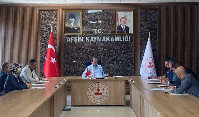 Afşin’de Eğitim ve Güvenlik Toplantısı Yapıldı