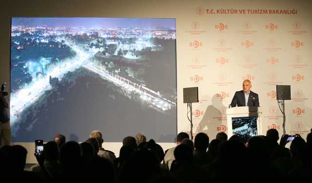 Kültür ve Turizm Bakanı Ersoy, Side Antik Kenti'nde konuştu: