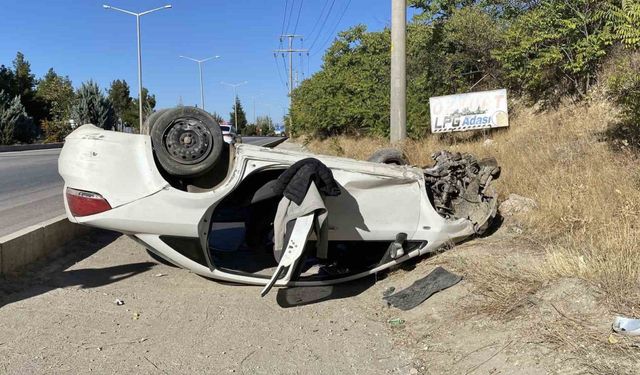 Burdur’da otomobil takla attı: 1 yaralı