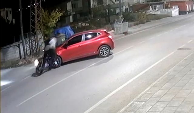 Afşin’de Motosiklet Kazası Güvenlik Kameralarına Yansıdı