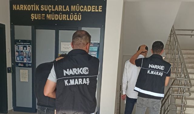 Kahramanmaraş'ta uyuşturucu operasyonunda yakalanan 2 zanlı tutuklandı