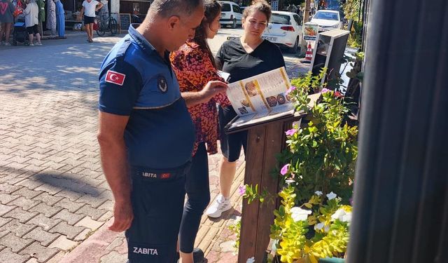 Kemer'de zabıta ekibi restoranlarda denetim yaptı