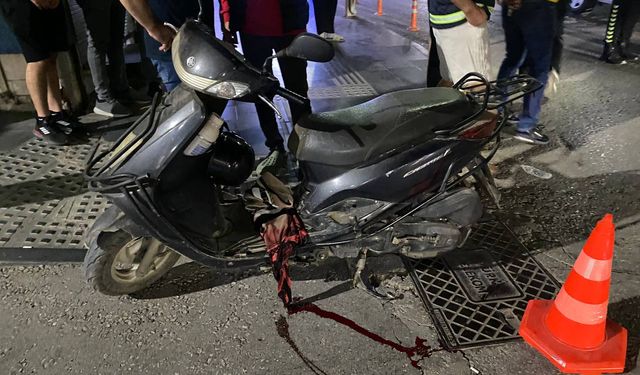 Serik'te devrilen motosikletin sürücüsü yaralandı