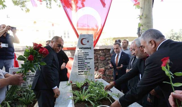 Şehit Kaymakam Saim Bey, kabri başında anıldı
