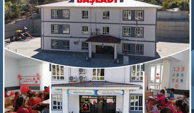 Türkoğlu Önsen Hopuru İlkokulu–Ortaokulu Yeni Binasında Eğitime Başladı
