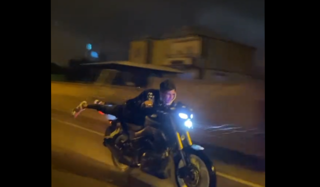 Afşin’de Sosyal Medyada Akrobatik Hareketler Yapan Motosikletliye 46.653 TL Ceza