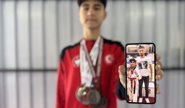 Depremde kaybettiği babası için çıktığı tatamide başarıdan başarıya koşuyor