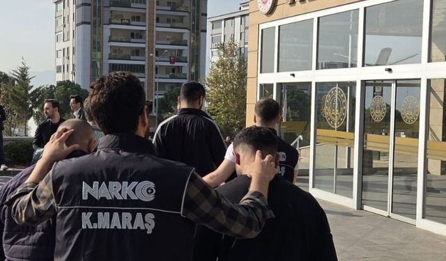 Kahramanmaraş'ta uyuşturucu operasyonunda 3 zanlı tutuklandı