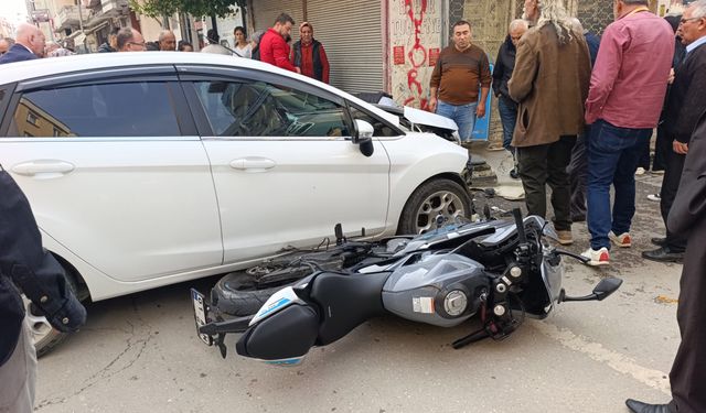 Osmaniye'de otomobille çarpışan motosikletin sürücüsü yaralandı