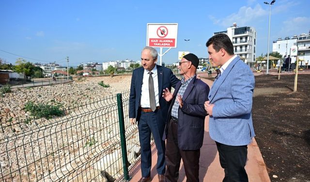 Başkan Kocagöz, Şelale Mahallesi’ne kazandırılan yeni park alanını inceledi