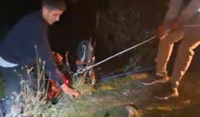 Osmaniye’de kontrolü kaybeden motosiklet sürücüsü uçuruma yuvarlandı