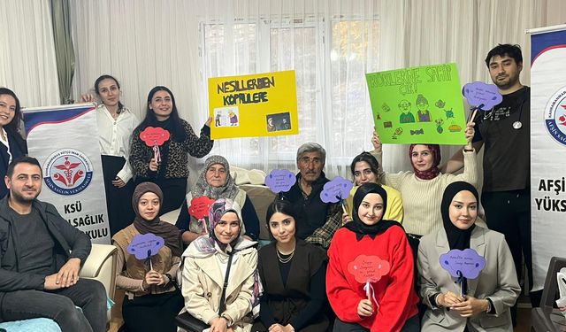 Afşin’de Sağlık Yüksekokulu Öğrencilerinden Yaşlılara Anlamlı Ziyaret