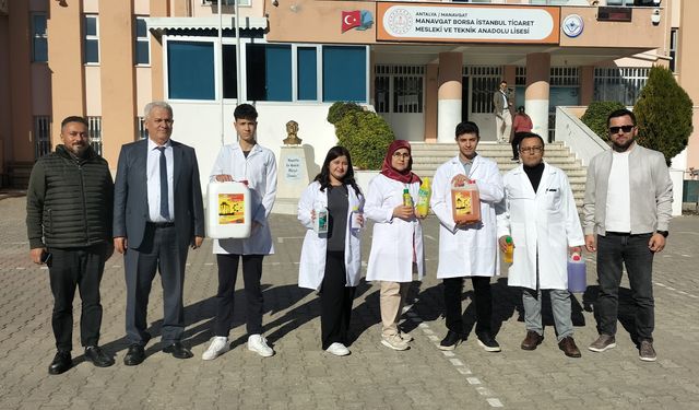 Antalya'da meslek lisesi öğrencileri temizlik ürünleri üreterek ekonomiye katkı sağlıyor
