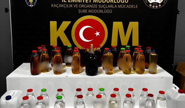 Isparta'da 44 litre sahte ve kaçak içi ele geçirildi