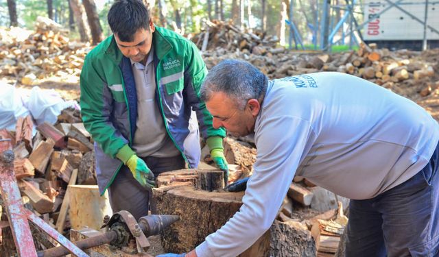 Kumluca'da ihtiyaç sahiplerine yakacak desteği