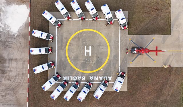 Sağlık Bakanlığınca Adana'ya gönderilen 15 ambulans hizmete alındı
