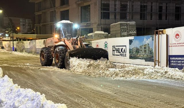 Afşin Belediyesi Karla Mücadelede Sahada