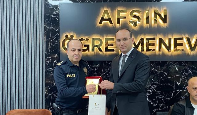 Afşin İlçe Emniyet Müdürü Topal’a Veda Programı Düzenlendi