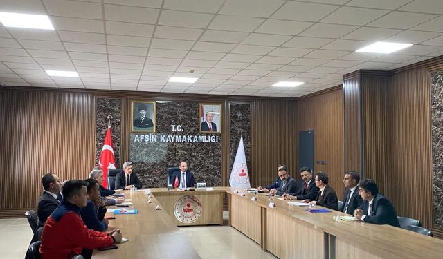 Afşin’de Çocuk Koruma ve Bağımlılıkla Mücadele Değerlendirme Toplantısı