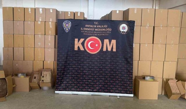Antalya'da son 1 haftada 5,6 milyon kaçak makaron ele geçirildi