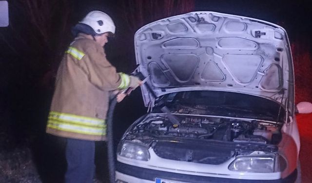 Dörtyol'da otomobil yangını