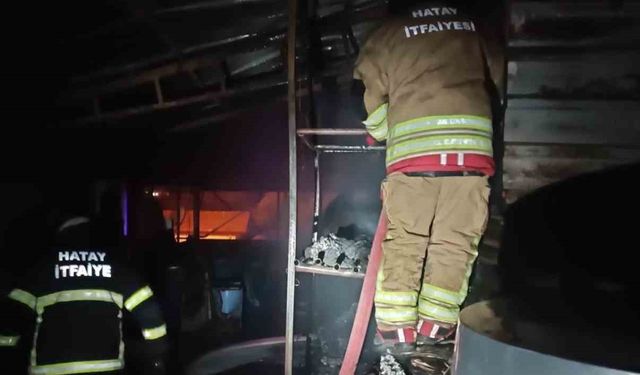 Samandağ'da odunluk yangını