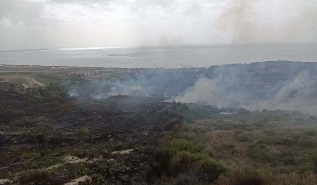 Samandağ ilçesinde makilik alanda çıkan yangın söndürüldü