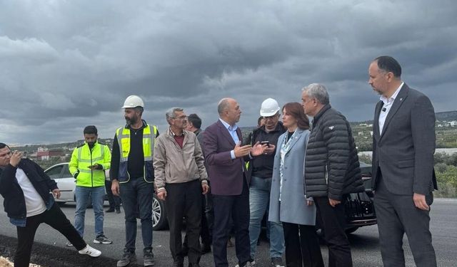 Çeşmeli- Kızkalesi Otoyolunda çalışmalar yerinde incelendi