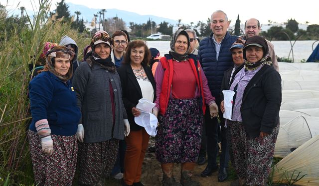 Anamur Belediye Başkanı Deniz, tarım işçisi kadınları ziyaret etti